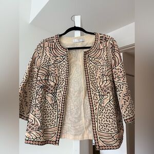 Zara Embroidered Shacket Blouse